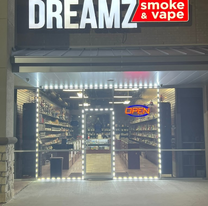 Dreamz Smoke and Vape Shop near Sugarland, TX, showcasing premium products and welcoming atmosphere.