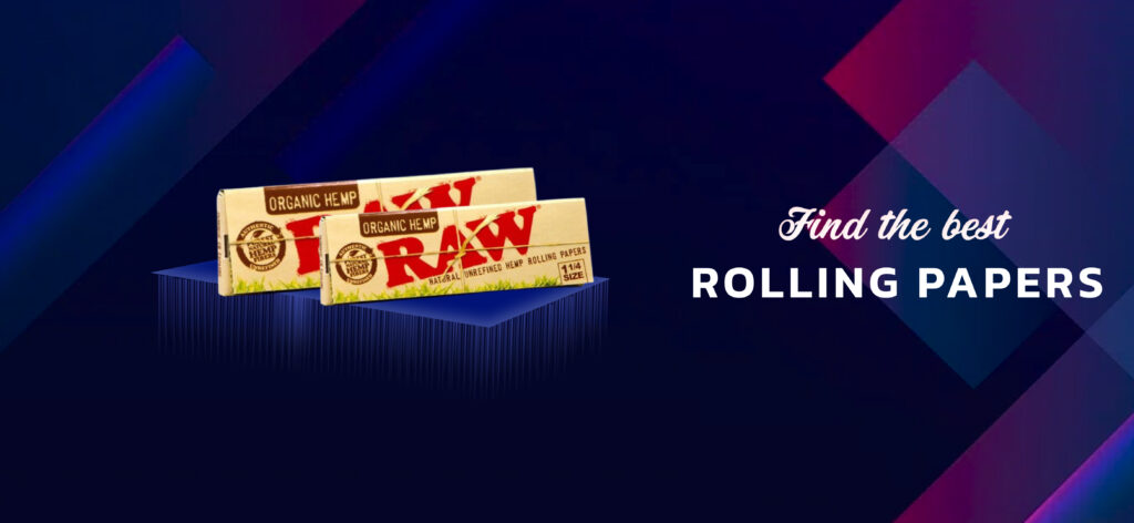 RAW rolling papers displayed at Dreamz Smoke and Vape Shop, Sugar Land