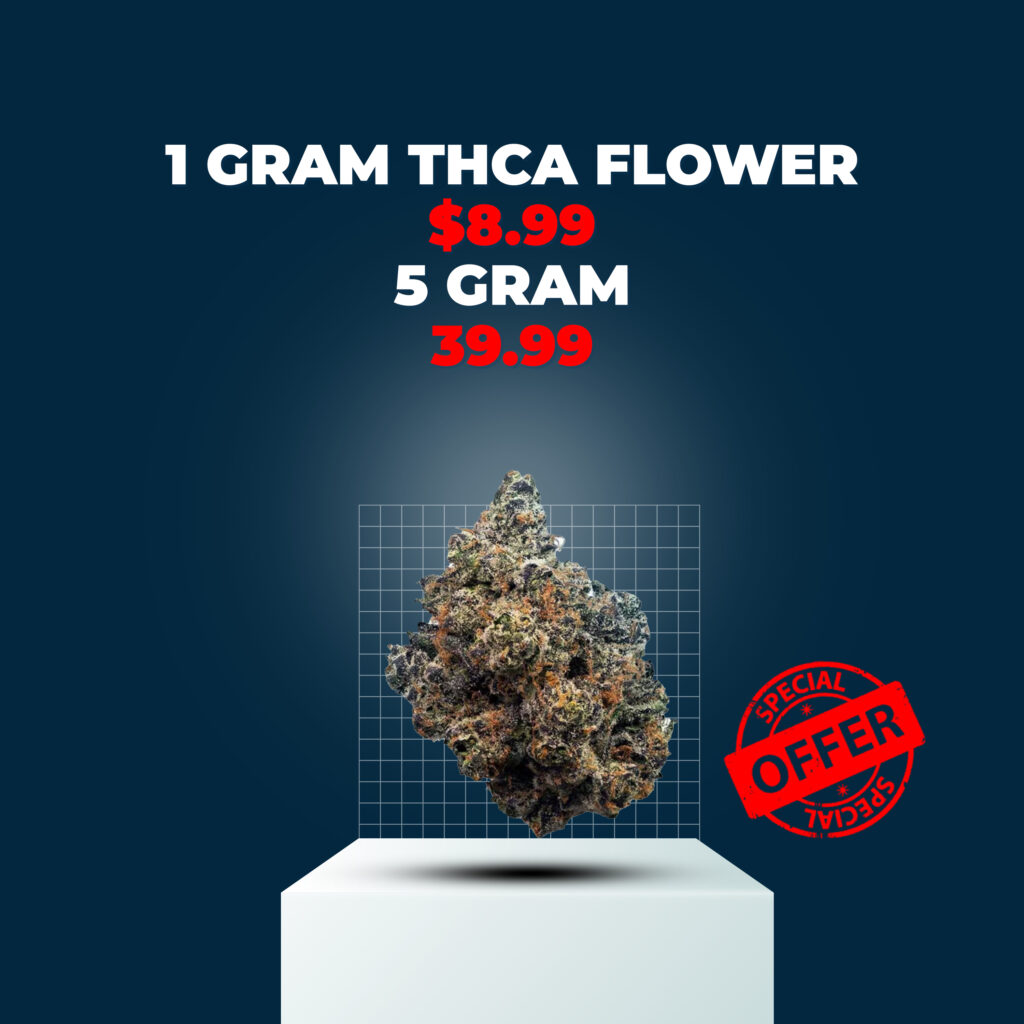 THCA flower on sale at Dreams Smoke and Vape in Sugar Land, Texas.